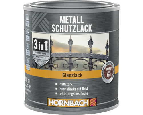 HORNBACH Metallschutzlack 3in1 glänzend braun 250 ml