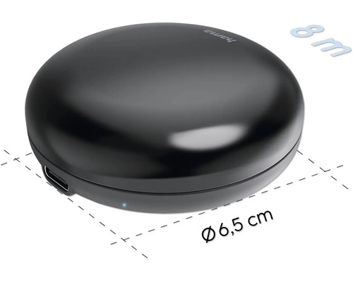 Hama Smarte WLAN-Universal-Fernbedienung Infrarot für Sprach- und App-Steuerung Hama WLAN Universalfernbedienung mit 6,5 cm Durchmesser und 8 m Reichweite