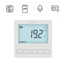 hama Smartes Raumthermostat für Fußbodenheizung Unterputz weiß 176629