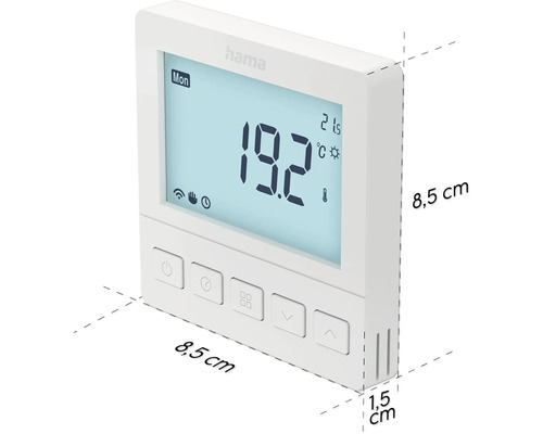 hama Smartes Raumthermostat für Fußbodenheizung Unterputz weiß 176629