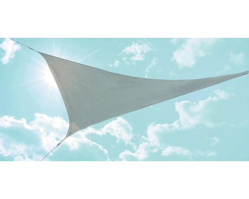PeddyShield CORALIE Dreiecksonnensegel 3,6 x 3,6 x 3,6 m, HDPE 135 g/m² wind- und wasserdurchlässig, grau