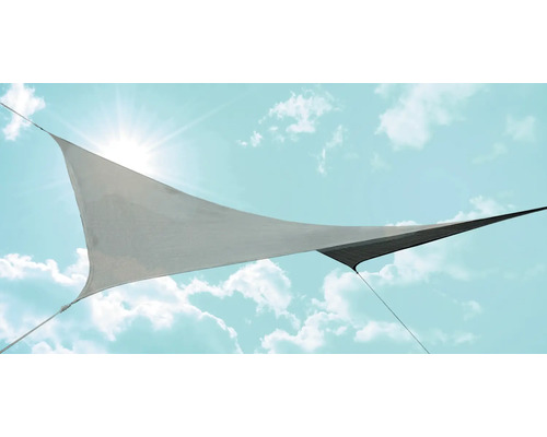 PeddyShield CORALIE Vierecksonnensegel 3,6 x 3,6 m, HDPE 135 g/m² wind- und wasserdurchlässig, grau