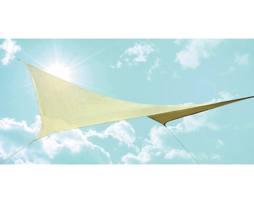 PeddyShield DINAH Vierecksonnensegel 3,6 m, HDPE 135 g/m² wind- und wasserdurchlässig, weizen gestreift