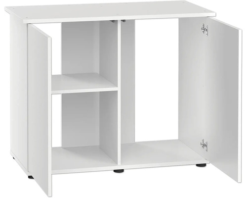 Weißer Unterschrank mit zwei Türen und Regalen