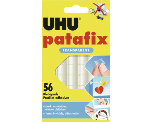 UHU Patafix Transparent Klebepads, 56 Stück