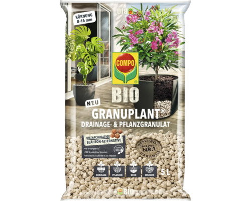 Sack Compo Bio Granuplant Drainage- und Pflanzgranulat, Körnung acht bis 16 Millimeter