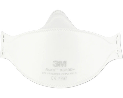 Komfort-Partikelmaske 3M™ Aura™ 9320+, FFP2, ohne Ventil, 3er Packung 3M Aura Atemschutzmaske