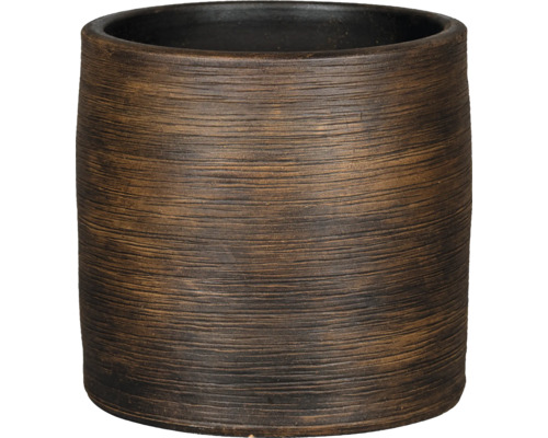 Zylindrischer Pflanztopf aus Keramik mit strukturierter Oberfläche
