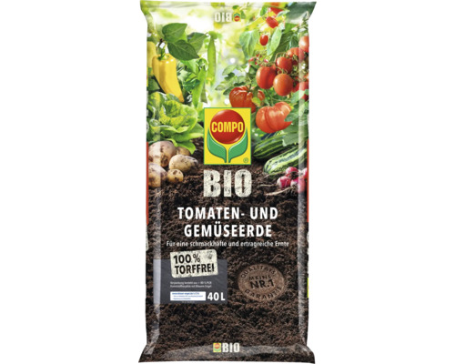 COMPO Bio Tomaten- und Gemüseerde im 40 Liter Sack.