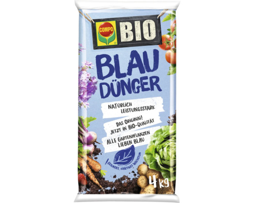 Verpackung von Compo Blauen Bio Dünger mit 4 kg Inhalt
