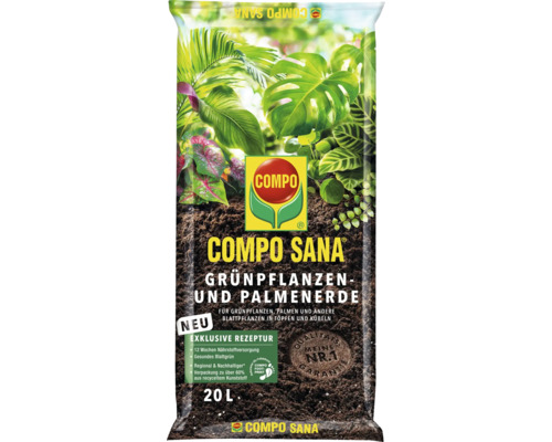 Compo Sana Zimmerpflanzen- und Palmenerde, 20 Liter Packung