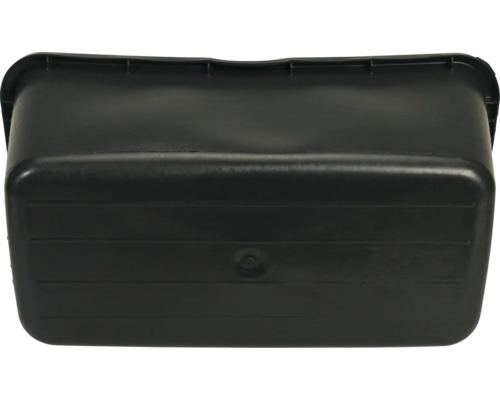 Schwarze Mörtelwanne aus Kunststoff