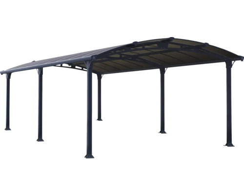 Carport mit Dach und Metallrahmen