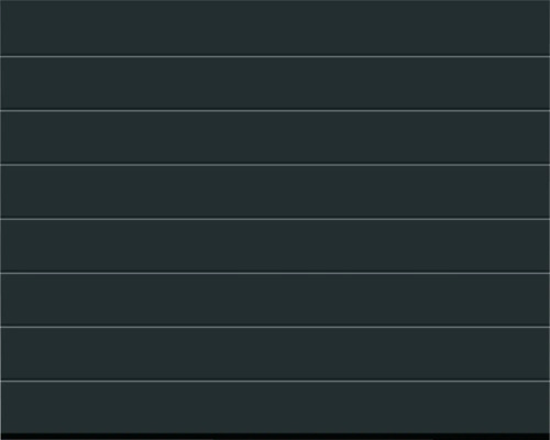 Garagentor mit horizontaler Sickenstruktur