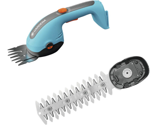 Gardena Akku Grasschere mit Grasscherenmesser und Strauchscherenmesser