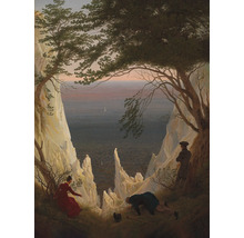 Gemälde Kreidefelsen auf Rügen von Caspar David Friedrich mit Bäumen und Personen