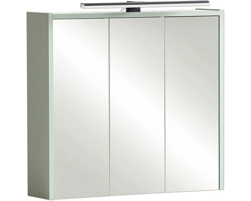 Spiegelschrank Palermo 65 x 16 x 62,7 cm pistazie 3-türig LED