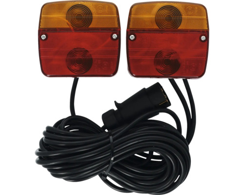 Zwei Anhängerleuchten mit Kabel und Stecker
