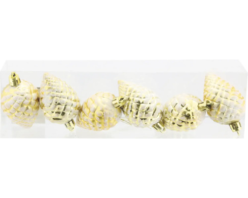 Kiefernzapfenförmiger Christbaumschmuck im Set