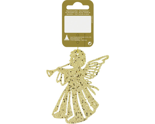 Goldener Engel mit Trompete als Weihnachtsbaumschmuck