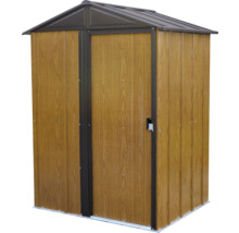 Gartenschrank aus Holz und Metall mit abschließbarer Tür