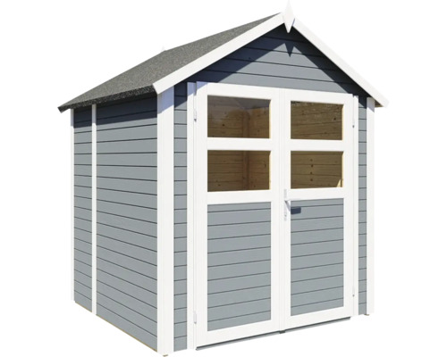 Gartenhaus aus Holz mit Doppeltür und Fenstern