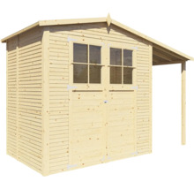 Gartenschuppen aus Holz mit Doppeltür und Vordach