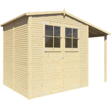 Gartenhaus aus Holz mit Fenster und Vordach