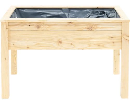 Hochbeet aus Holz mit Pflanzfolie