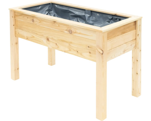 Hochbeet aus Holz mit Pflanzfolie