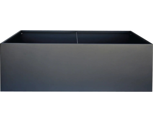 Rechteckiger Pflanzkasten aus Metall mit Trennwand