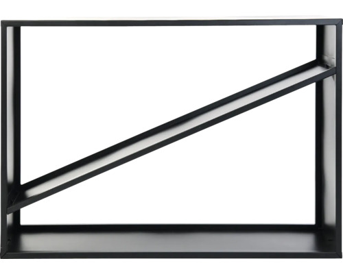 Schwarzes Metallregal