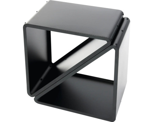 Schwarzes, würfelförmiges Beistelltisch-Regal