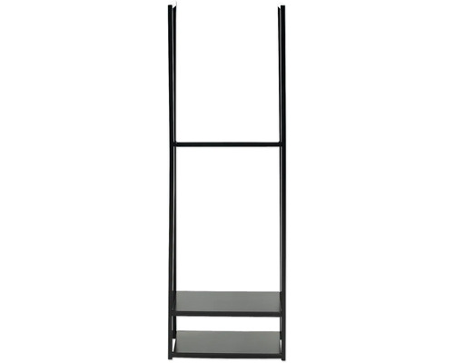 Schmaler Kleiderständer mit zwei Ablagen