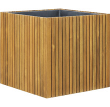 Quadratischer Pflanzkübel aus Holzlatten