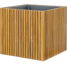 Quadratischer Pflanzkübel aus Holzlatten