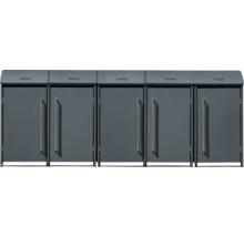 Mülltonnenbox WESTMANN Moderna 5 inkl. Gasdruckfedern 350 x 83 x 135 cm anthrazit