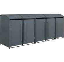 Mülltonnenbox WESTMANN Moderna 5 inkl. Gasdruckfedern 350 x 83 x 135 cm anthrazit