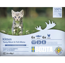 Bozita Kitten Nassfutter mit Fleisch und Fisch, 12er-Pack