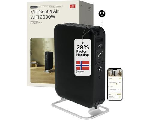Mill Gentle Air WiFi 2000 Watt Ölradiator mit zu 29 Prozent schnellerer Heizleistung