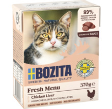 Bozita Fresh Menu Katzenfutter mit Hühnchenleber, 370 Gramm Packung