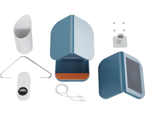 Bausatz für Vogelhaus mit Kamera, Halterung und Zubehör