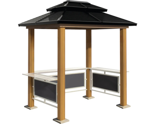 Pavillon mit Dach und Theke
