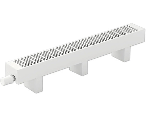 Licon Heat Standkonvektor KORALINE Basic LKB H 250 x L 2800 x T 130 mm weiß Heizkörper mit Thermostatventil und Abdeckung