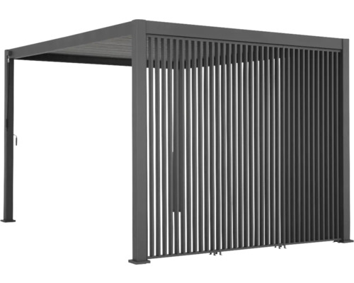 Pergola mit Lamellenwand