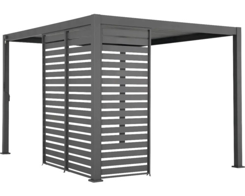 Moderner Pavillon mit Lamellenwand für den Garten