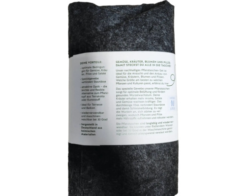 Pflanztasche für Gemüse, Kräuter und Blumen, Volumen 10 Liter