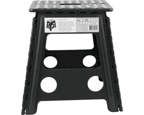 Klapptritt aus Kunststoff, 31 x 22 x 39 Zentimeter