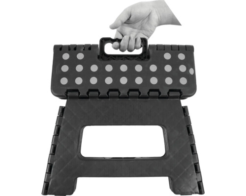 Zusammenklappbarer Tritthocker mit Hand