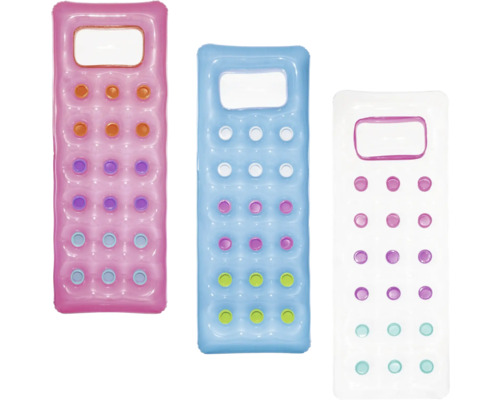 Drei aufblasbare Luftmatratzen mit Liegefläche und Noppen